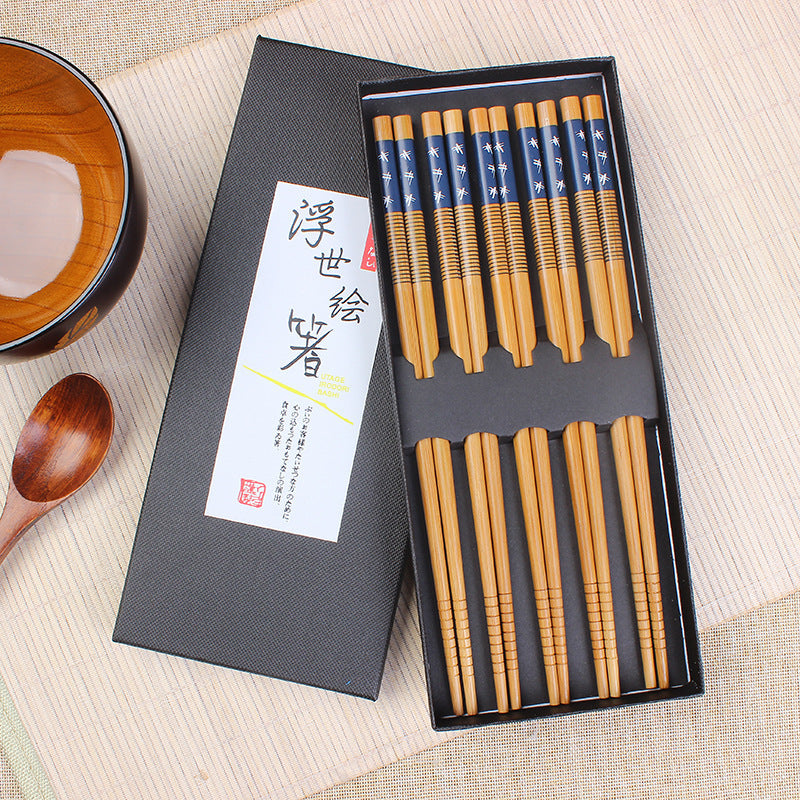 Japanese style bamboo chopsticks set