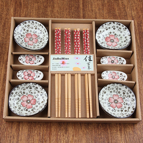 Creative Korean Plate Chopsticks Ceramic Tableware Set
