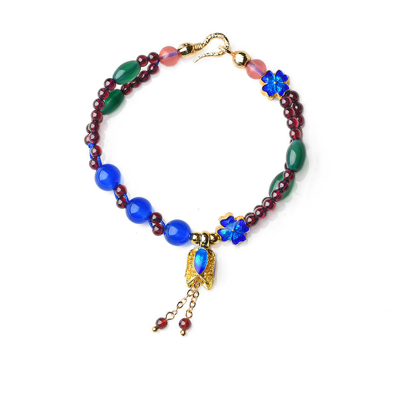 Retro Temperament Ethnic Style Beaded Flower Bracelet