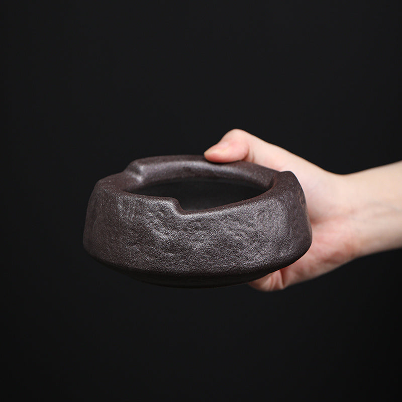 Remember The Current Japanese Retro Stoneware Ashtray Windproof Ceramics Tea Table Office Home Decoration Utensils
