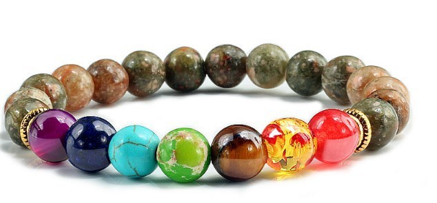 Beaded Bracelet Elastic Diamond Ring Bracelet AliExpress Energy Yoga Seven Chakras