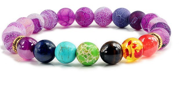 Beaded Bracelet Elastic Diamond Ring Bracelet AliExpress Energy Yoga Seven Chakras