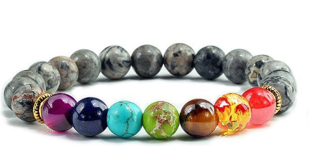Beaded Bracelet Elastic Diamond Ring Bracelet AliExpress Energy Yoga Seven Chakras
