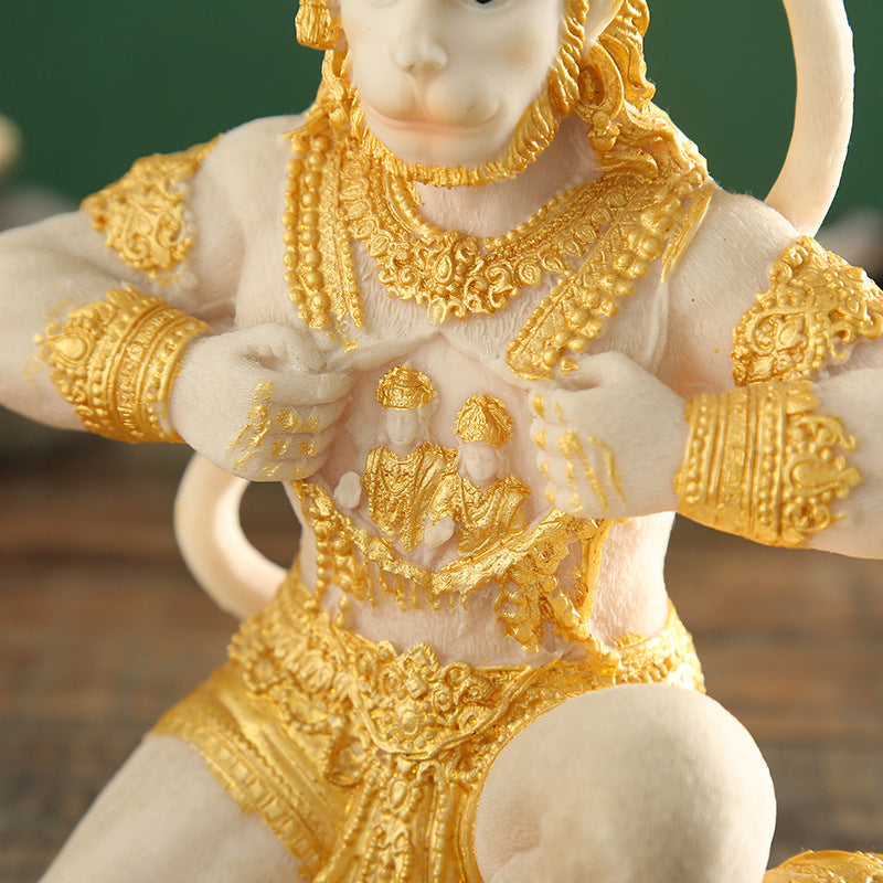 Kneeling Monkey Statue Car Ornament Resin Craft