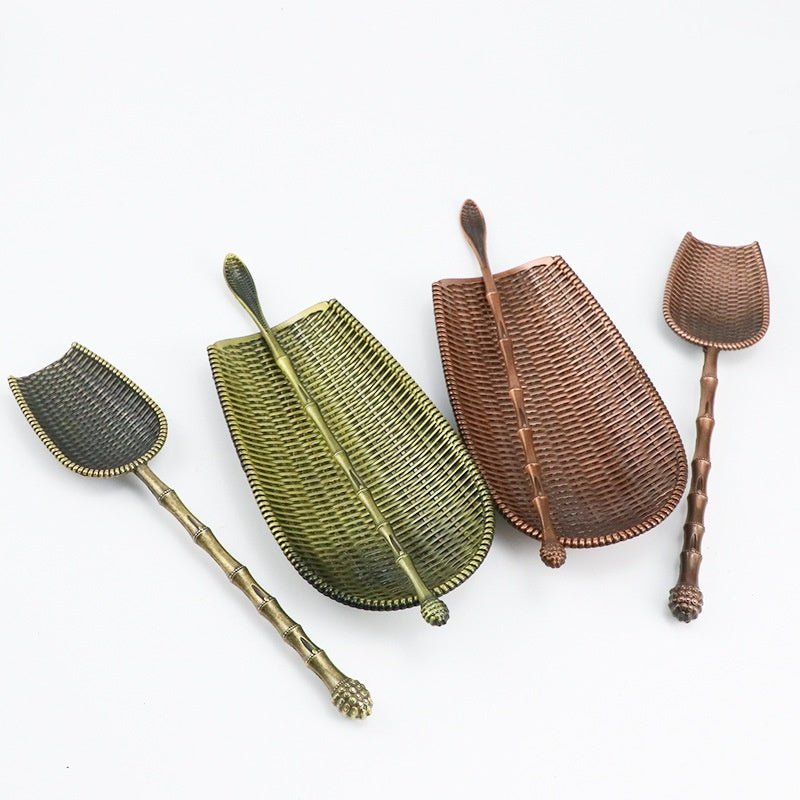 Utensils Alloy Antique Copper Tea Spoon