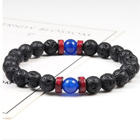 Volcanic Stone Yoga Agate Bead Bracelet