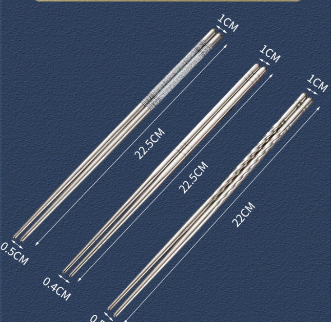 Blue And White Porcelain Stainless Steel Chopsticks