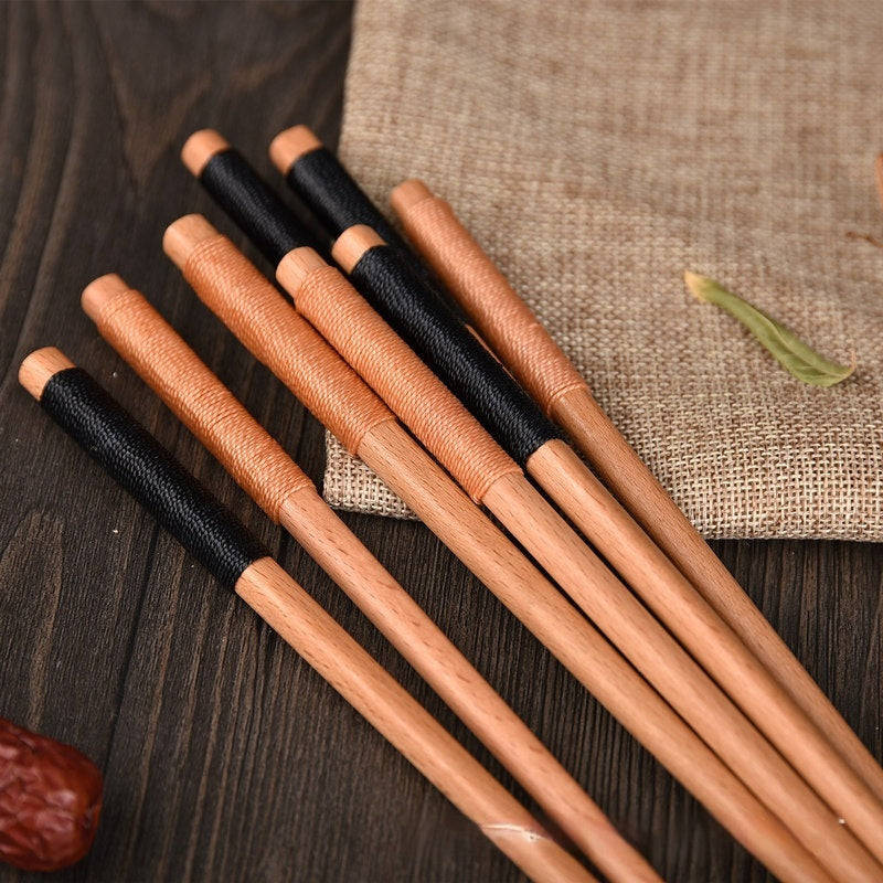 Japanese Beech Four Corners Wrapping Solid Wood Chopsticks