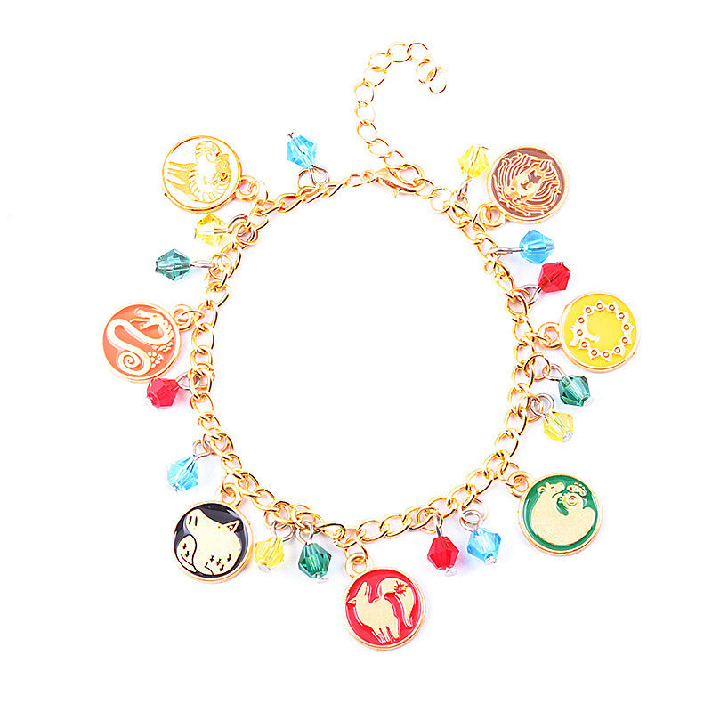 Colorful Animal Metal Pendant Bracelet