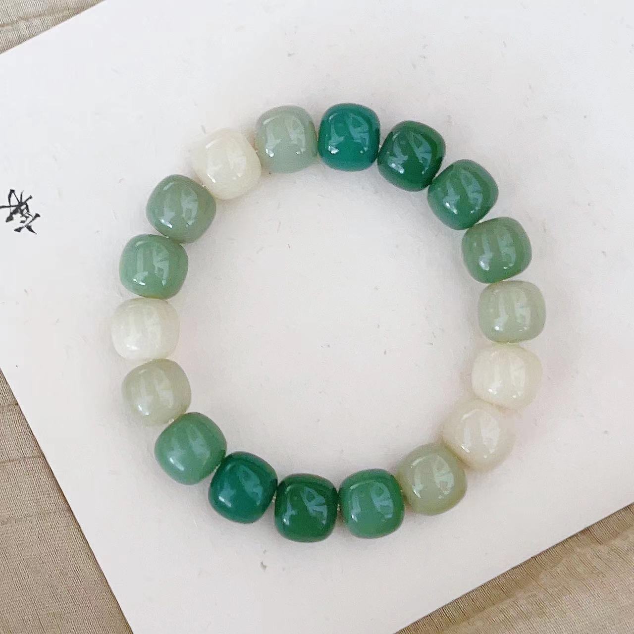 Women's Fashion Simple Pure Natural Small Lime Bodhi Root Bracelet