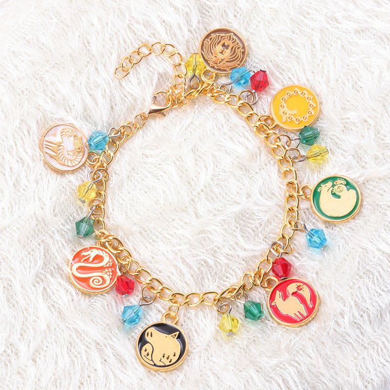 Colorful Animal Metal Pendant Bracelet