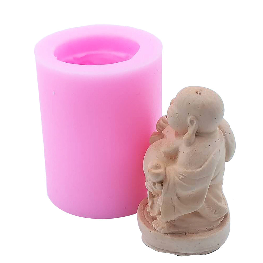 D Three Dimensional Small Buddha Statue DIY Candle Handicrafts
