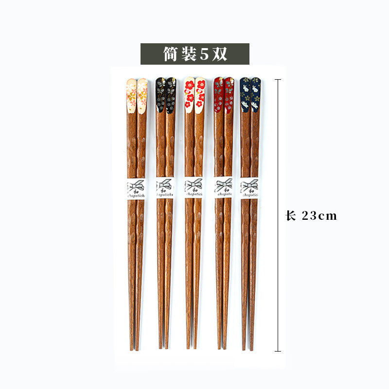 High-end Solid Wood Chopsticks Iron Knife And Wood One Person Chopsticks Healthy Meal