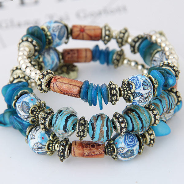 Shell Terracotta Multi-layer Winding Bracelet