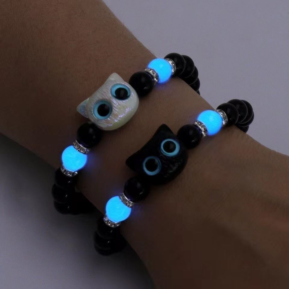 Night Luminous Original Cute Cheese Cute Kitty Bracelet