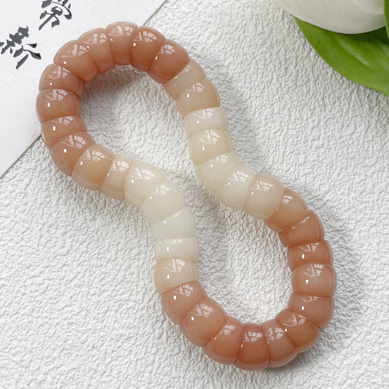 Little Lime Pork Intestine Hand Toy Pliable Temperament Prayer Beads Bracelet