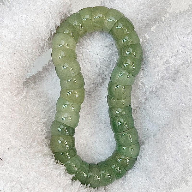 Little Lime Pork Intestine Hand Toy Pliable Temperament Prayer Beads Bracelet