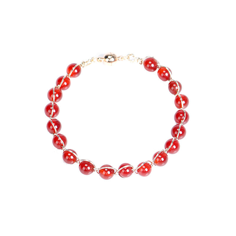 Agate Magnet Bracelet Temperament White All-match Transfer