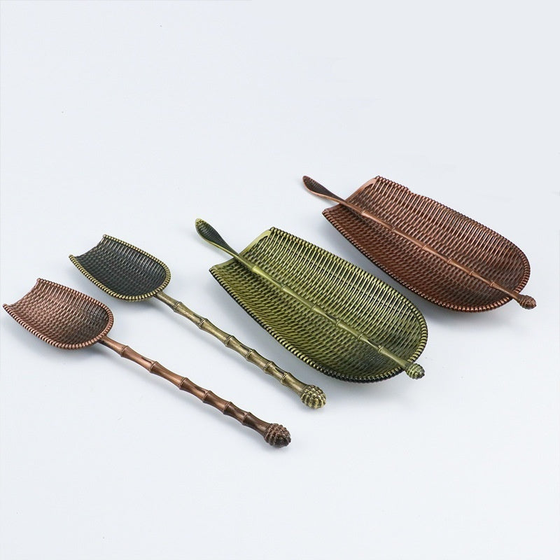Utensils Alloy Antique Copper Tea Spoon
