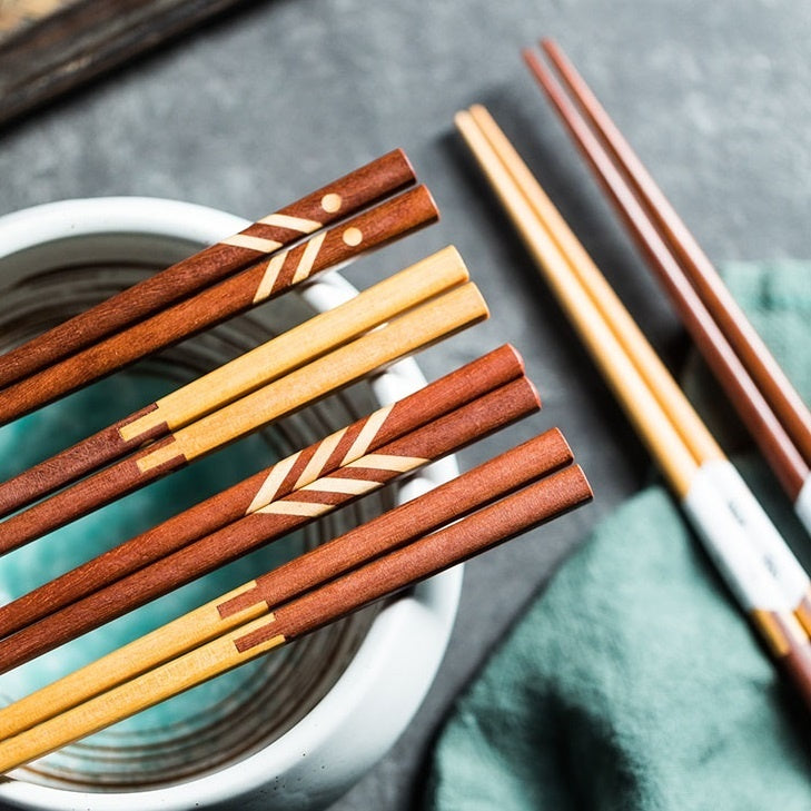 Japanese Mortise Style Chopsticks Gift Wooden Bowl Chopsticks Simple Rice Bowl Chopsticks