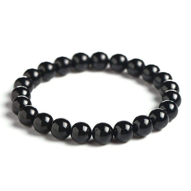 Black Tourmaline Bracelet Simple Single Circle Atmosphere Fashion