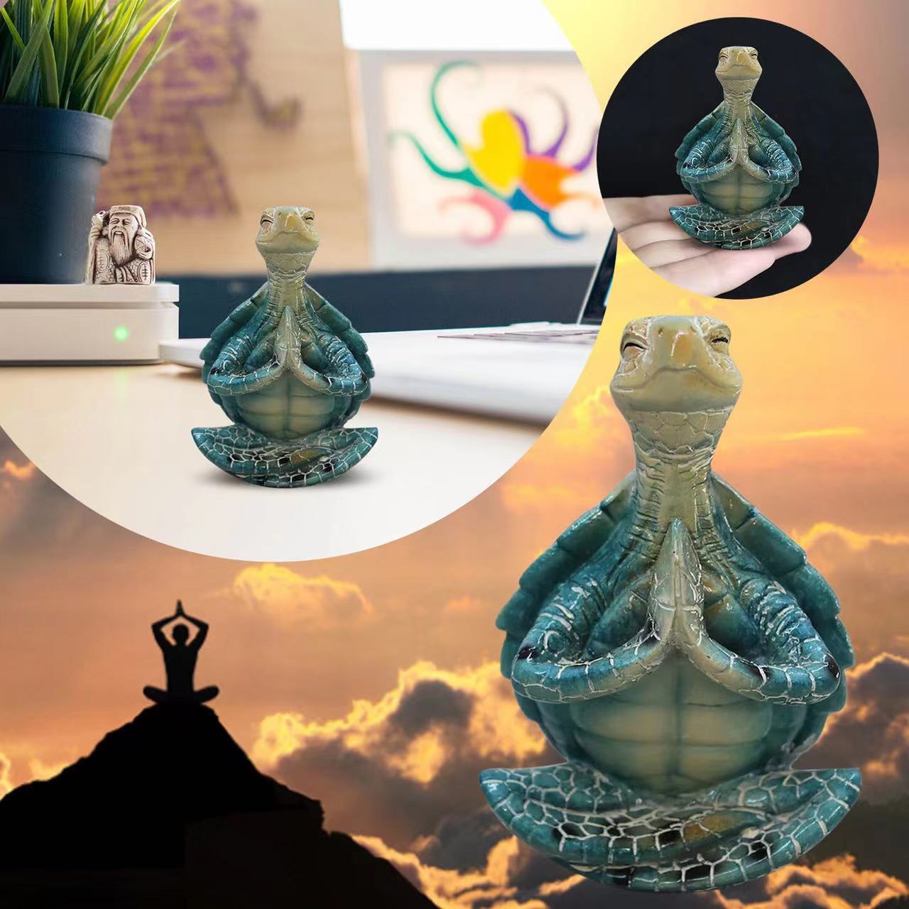 Yoga Meditation Turtle Turtle Turtle Animal Statue Ornaments