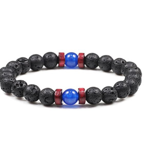 Volcanic Stone Yoga Agate Bead Bracelet
