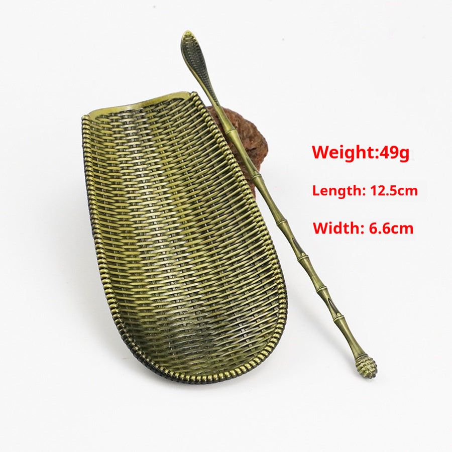 Utensils Alloy Antique Copper Tea Spoon