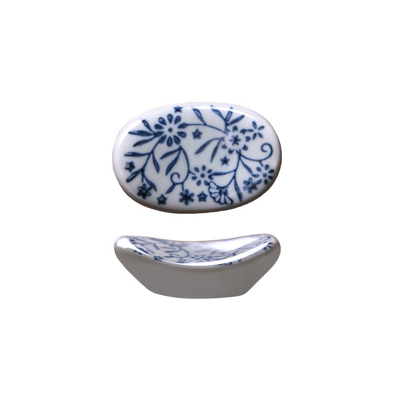 Crescent Ceramic Chopstick Holder Chopsticks Rest Japanese Chopsticks Pillow Spoon Fork Stand Dining Table Accessories Supplies