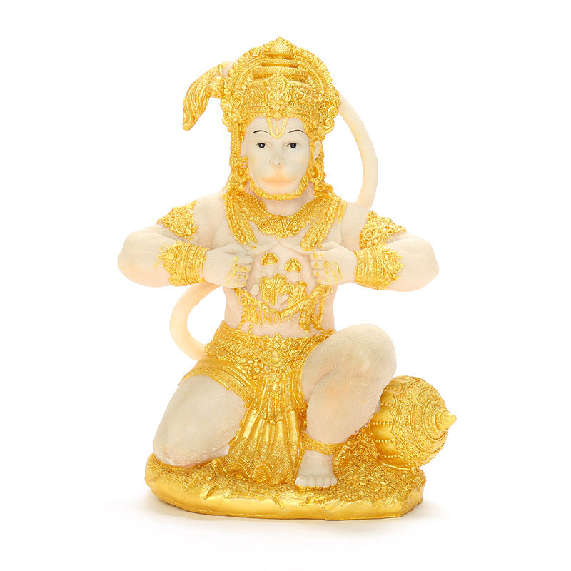 Kneeling Monkey Statue Car Ornament Resin Craft