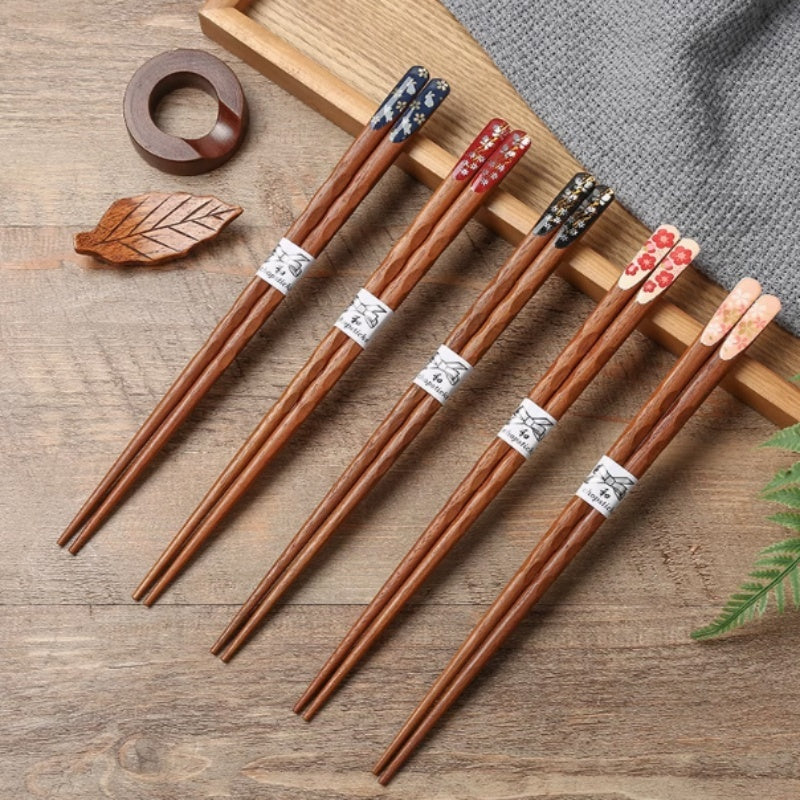 High-end Solid Wood Chopsticks Iron Knife And Wood One Person Chopsticks Healthy Meal