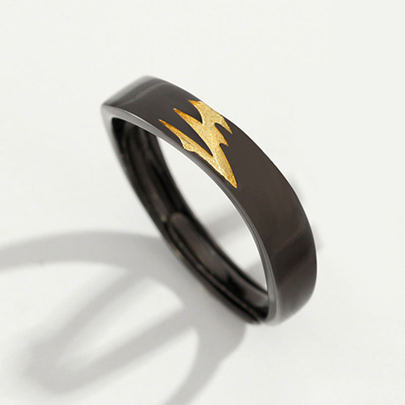 Fashion Retro Ship Reflection Couple Rings