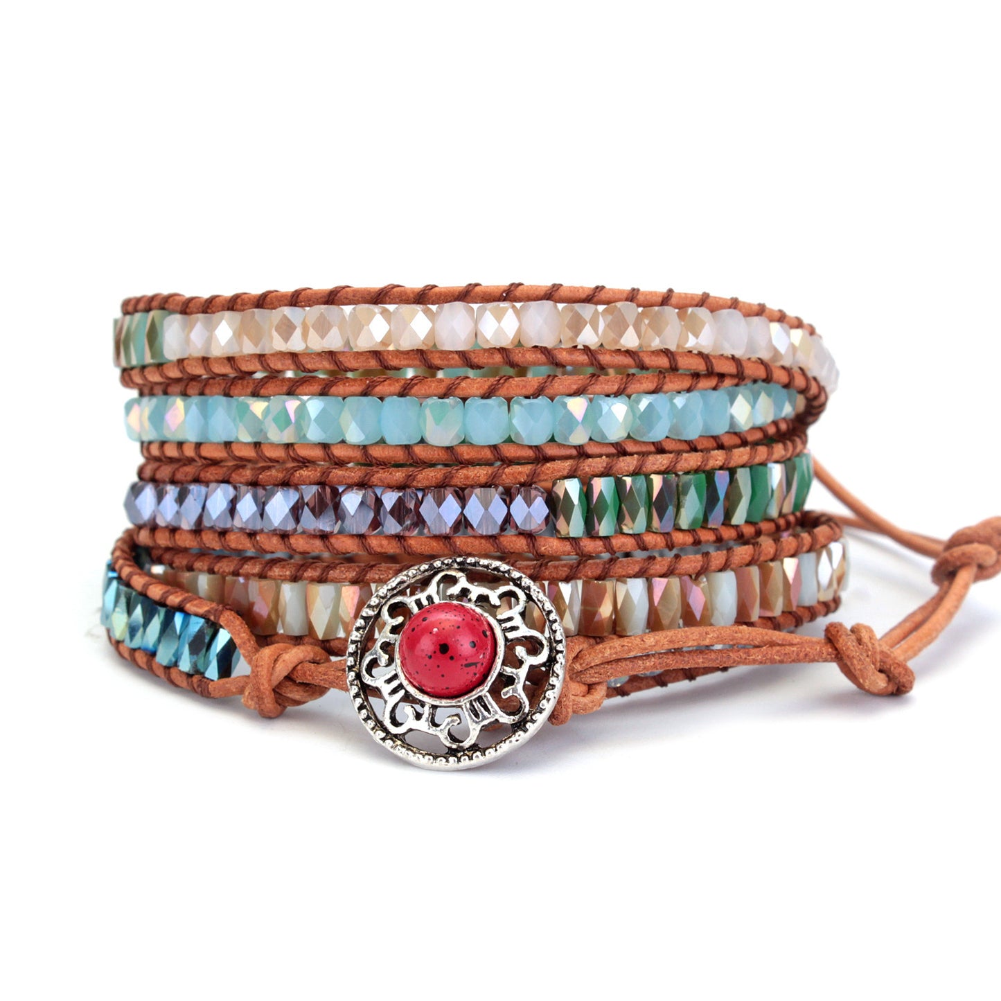 Clan Wind Blue Ocean Stone Bracelet Hand Attack Beaded Bracelet
