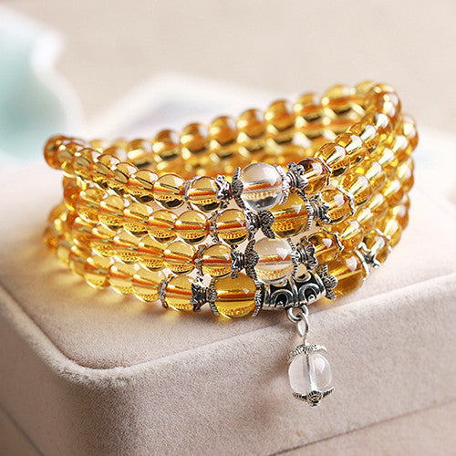 2021 Nueva 6mm Piedra de Cristal de Amatista 108 Granos de Rezo Budista Mala Pulsera Collar C6TY