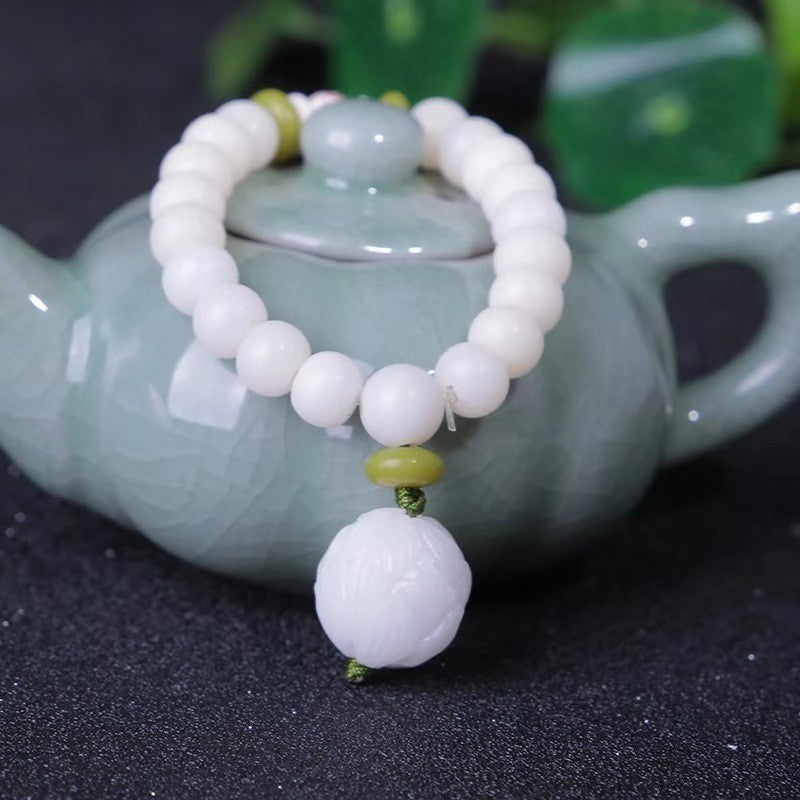 White Jade Bodhi Bracelet For Men And Women