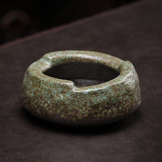 Remember The Current Japanese Retro Stoneware Ashtray Windproof Ceramics Tea Table Office Home Decoration Utensils