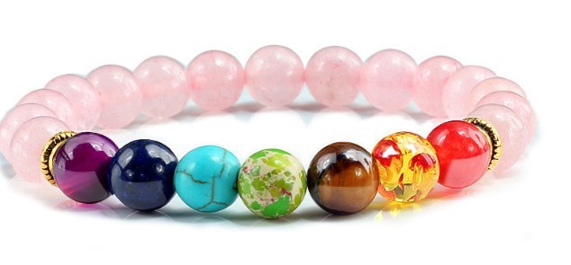 Beaded Bracelet Elastic Diamond Ring Bracelet AliExpress Energy Yoga Seven Chakras