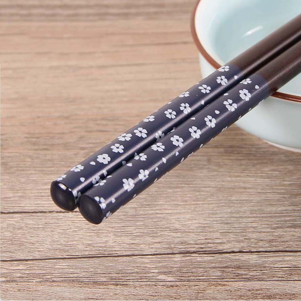 Wooden Printed Chopsticks Japanese Style Pointed Chopsticks