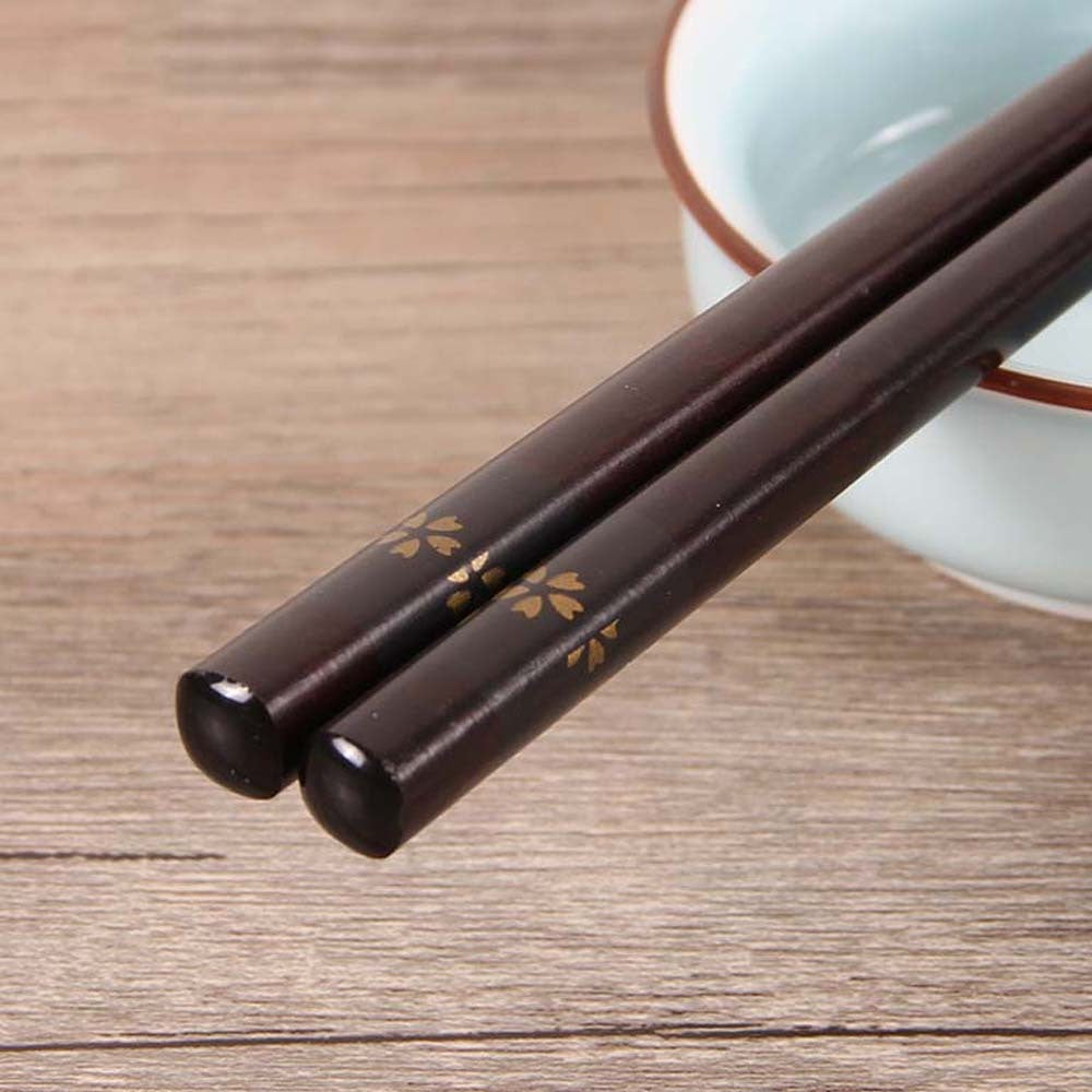 Wooden Printed Chopsticks Japanese Style Pointed Chopsticks