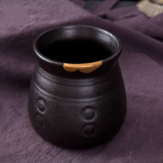 Japanese-Style Ceramic Chopstick Holder, Household Kitchen Chopsticks Basket, Chopstick Cage, Round Drain Chopsticks And Spoon Storage Shelf