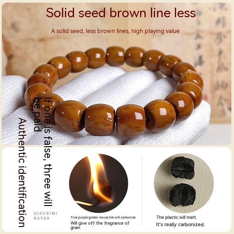 Men's Light Bead Solid Original Seed Bauhinia Tree Bodhi Bracelet