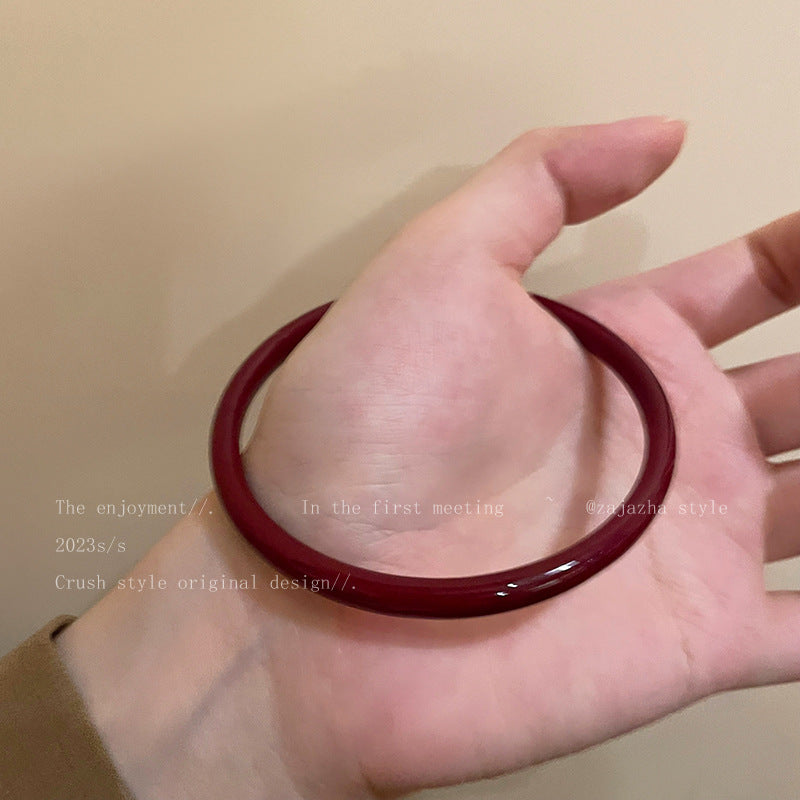 Coconut Shell Cinnabar Beaded Vintage Temperament Bracelet