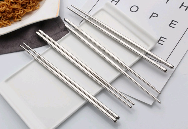 304 stainless steel chopsticks square hollow non-slip 18-8 chopsticks