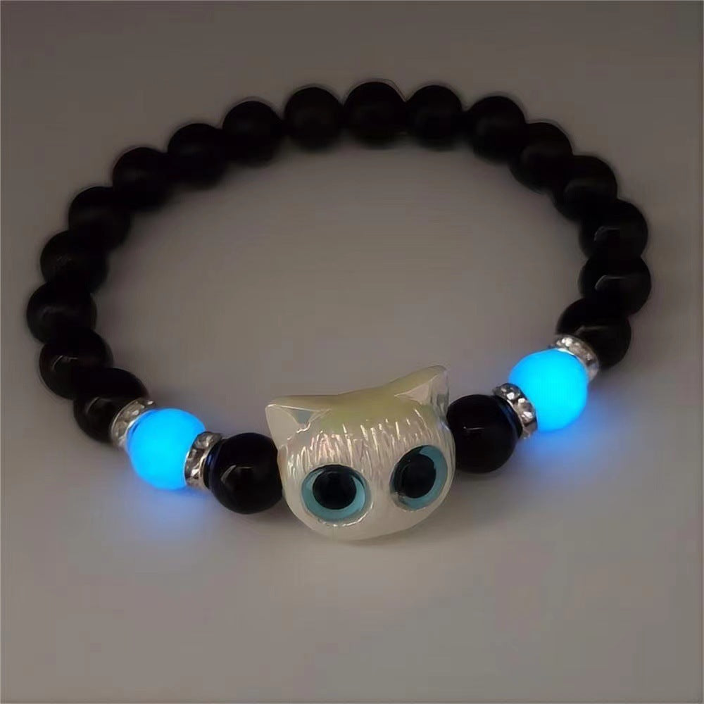 Night Luminous Original Cute Cheese Cute Kitty Bracelet