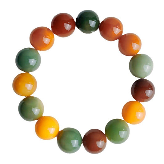 Natural Fashion White Jade Bodhi Root Bracelet