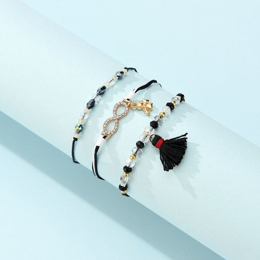 Personalized Ethnic Style Rice Beads And Beaded Dual-use Short