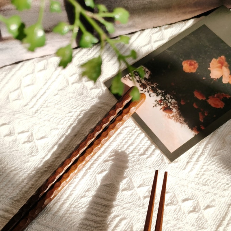 Advanced Solid Chopsticks Iron Knife Wood Home Non-slip