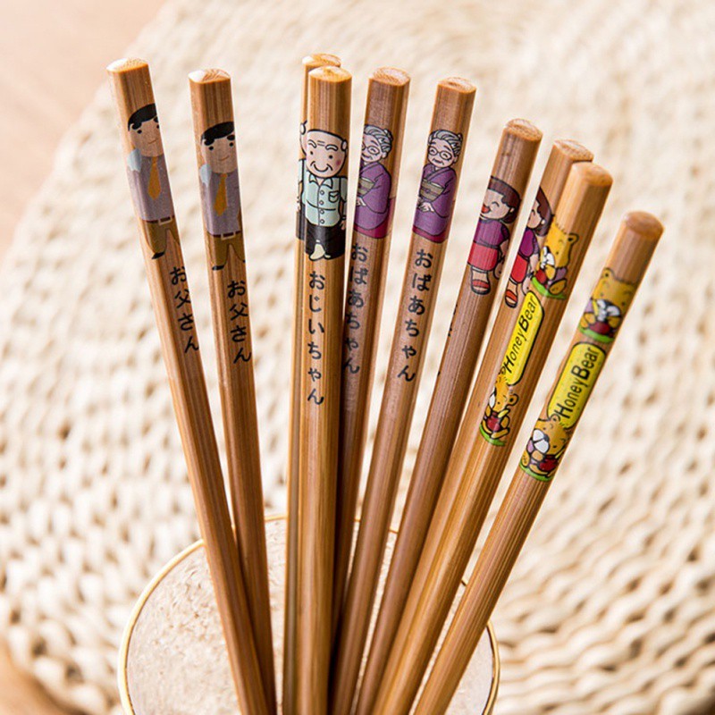 Japanese style bamboo chopsticks set