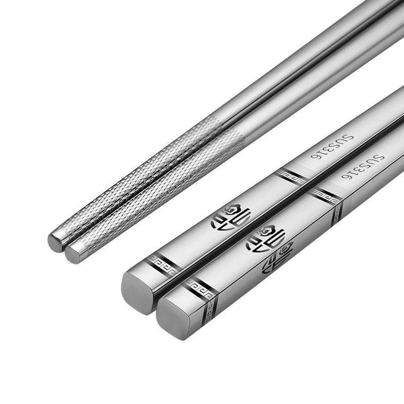 316 Stainless Steel Chopsticks Thickened Alloy Non-slip
