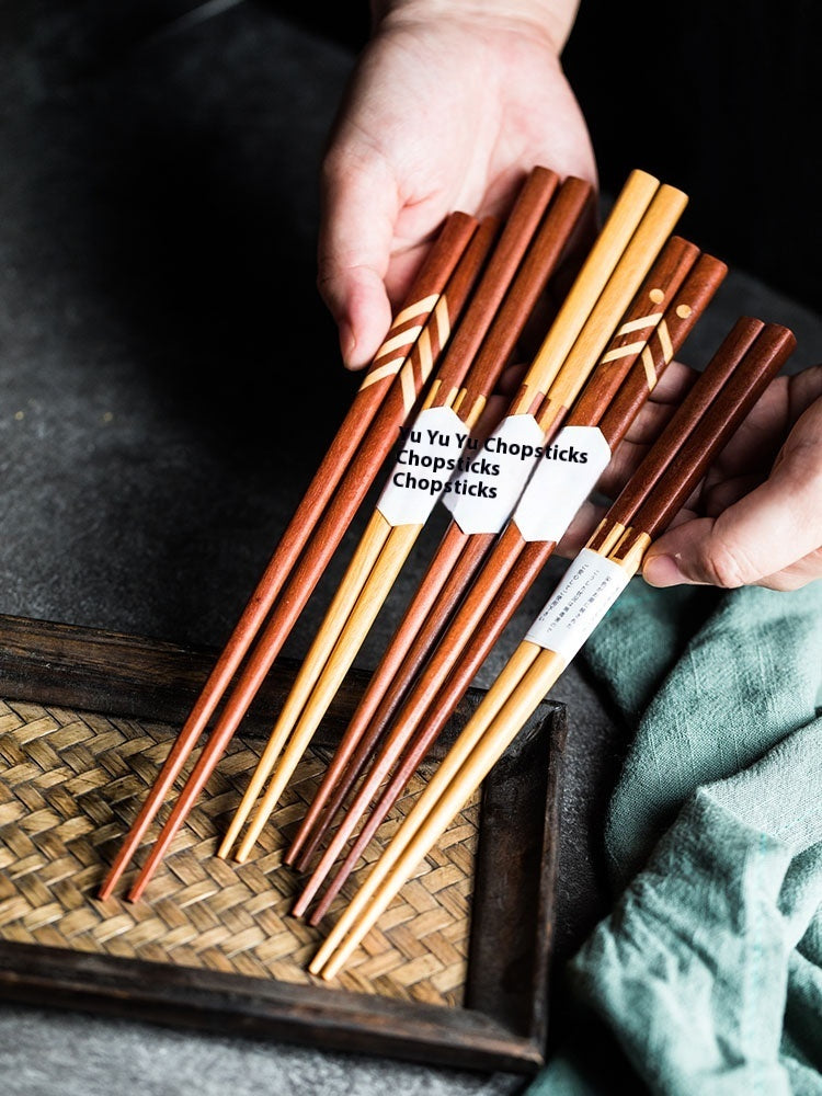 Japanese Mortise Style Chopsticks Gift Wooden Bowl Chopsticks Simple Rice Bowl Chopsticks
